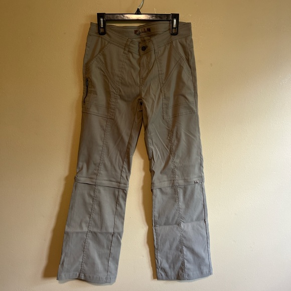 Prana Pants - Prana Women Convertible Outdoors Khaki Hiking Pants size 8, 9” rise gorpcore